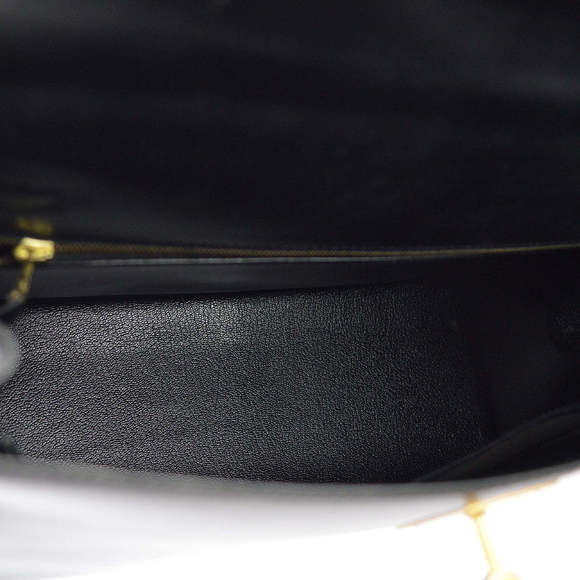 HERMES 1996 Black Box Calf Kelly 32 Sellier 113468 - Picture 8 of 10